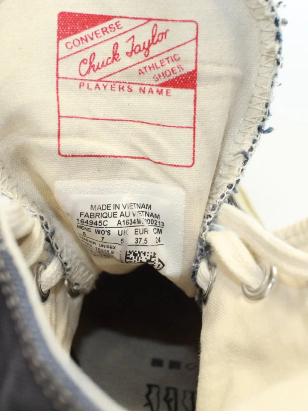 Converse VTG Repro Unisex M5 W7 Obsidian Navy Blue High Top Sneakers 164945C - Picture 8 of 13